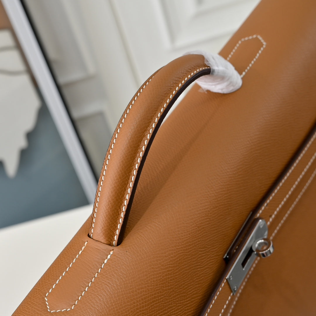 Hermès Kelly Dépêche 36 Epsom Calfskin Brown Briefcase