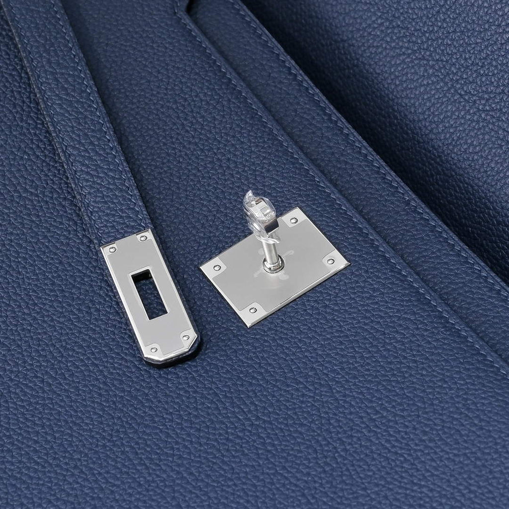 Hermès Kelly Dépêche 36 Togo Calfskin Navy Briefcase