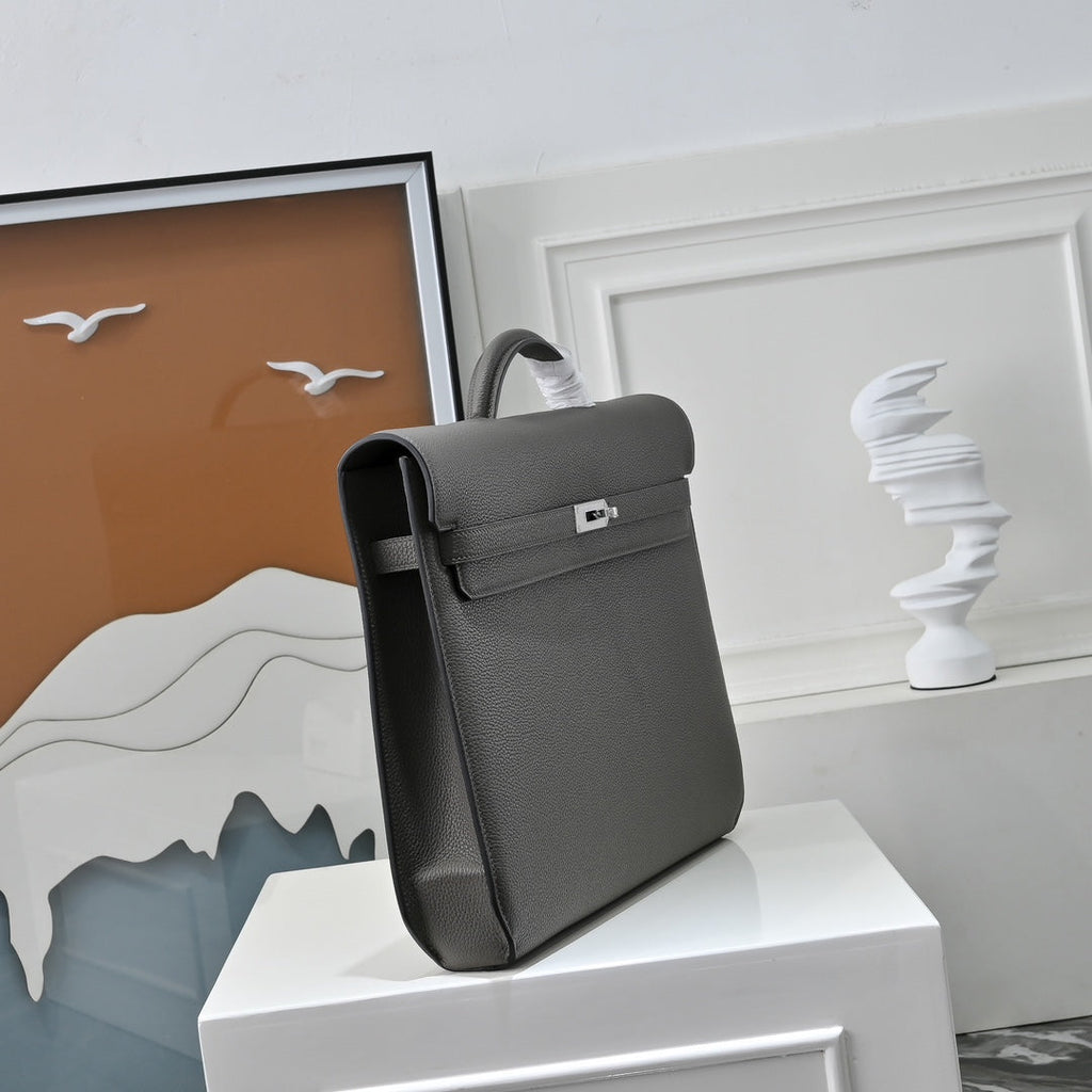 Hermès Kelly Dépêche 36 Briefcase | Dark Gray Togo Calfskin Leather