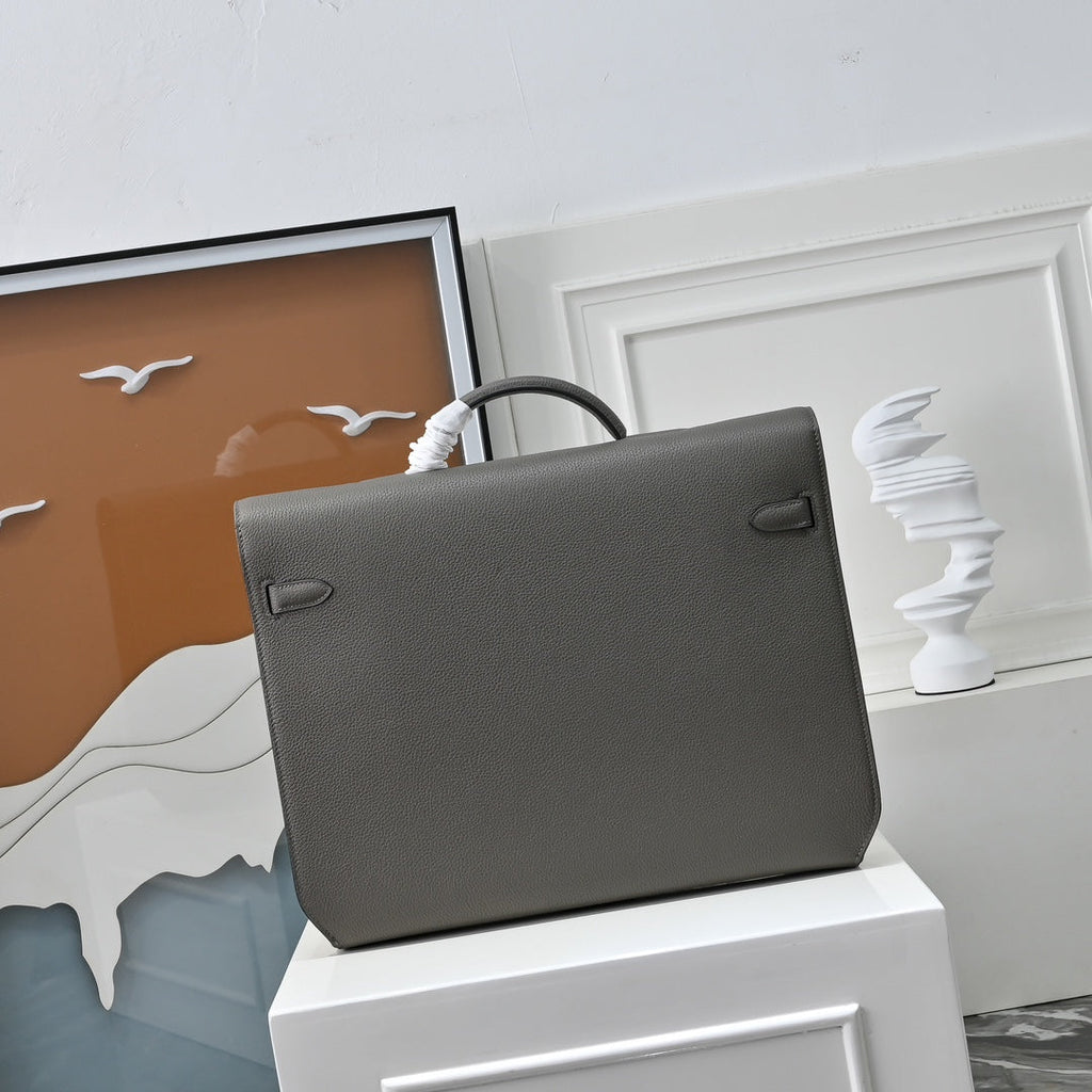 Hermès Kelly Dépêche 36 Briefcase | Dark Gray Togo Calfskin Leather