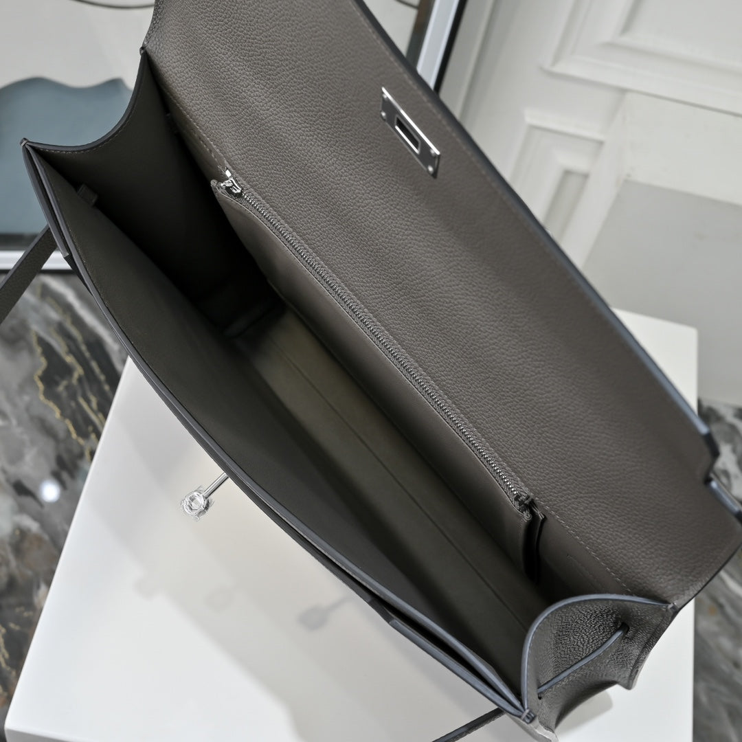 Hermès Kelly Dépêche 36 Briefcase | Dark Gray Togo Calfskin Leather