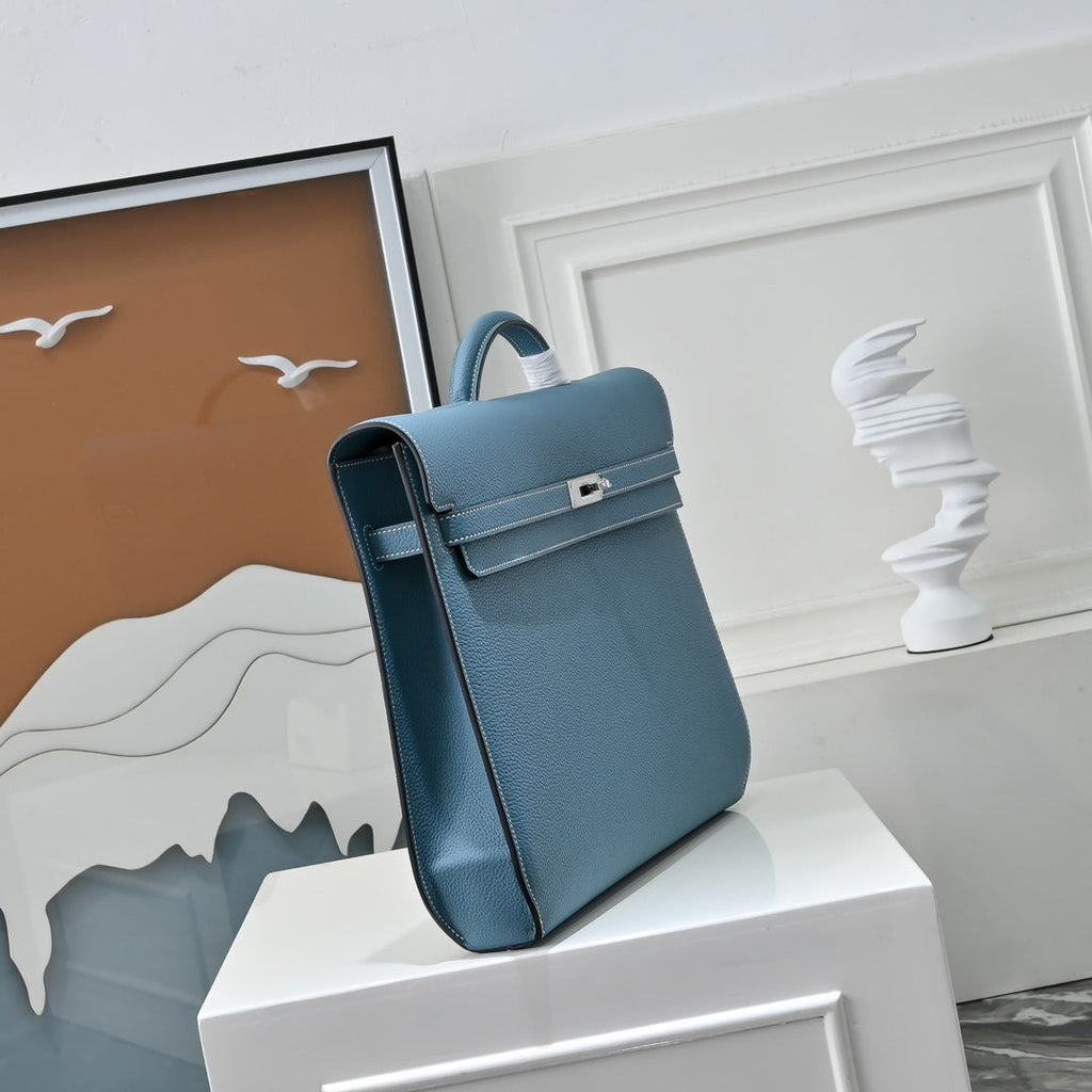 Hermès | Kelly Dépêche 36 | Togo Calfskin | Light Blue | Briefcase