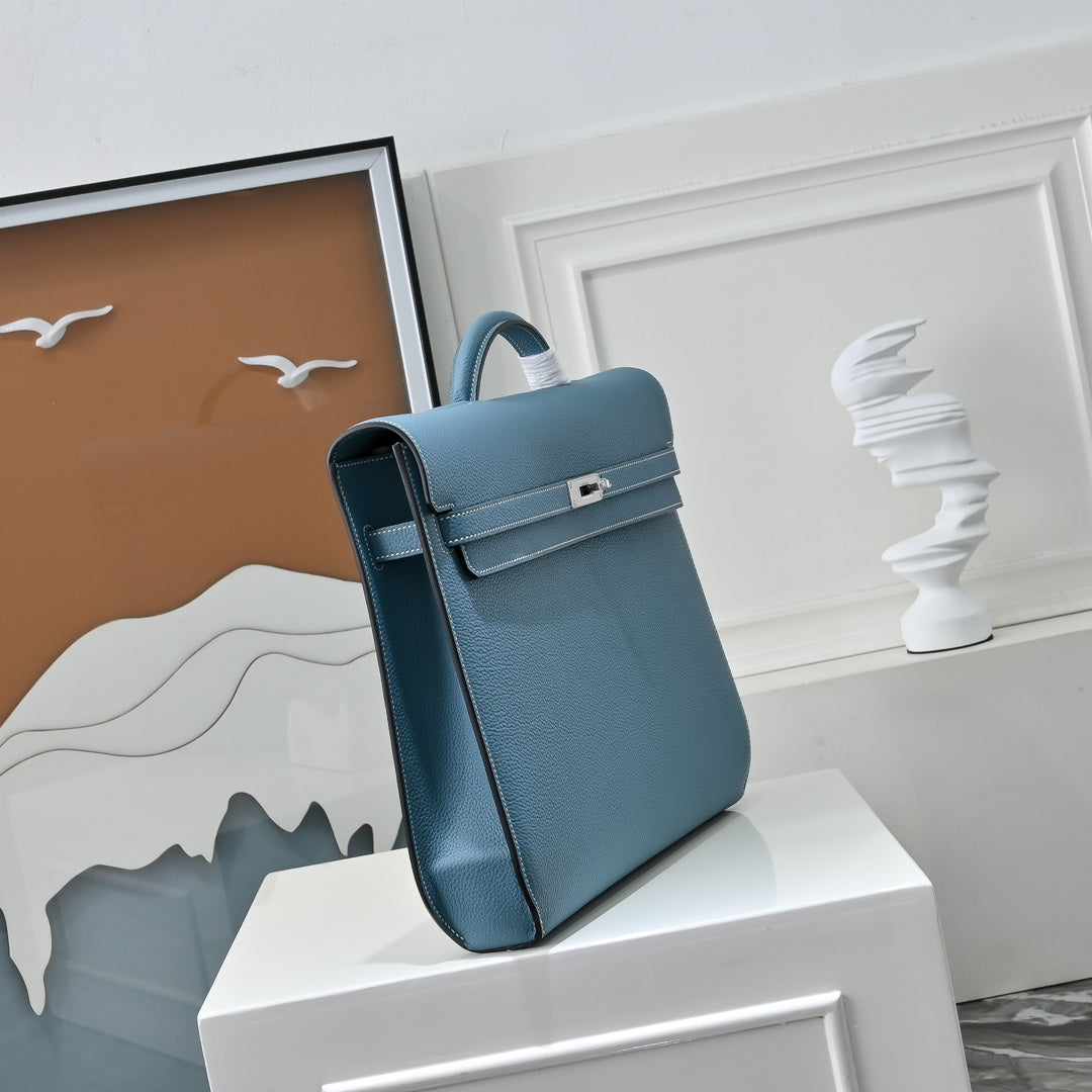 Hermès | Kelly Dépêche 36 | Togo Calfskin | Light Blue | Briefcase