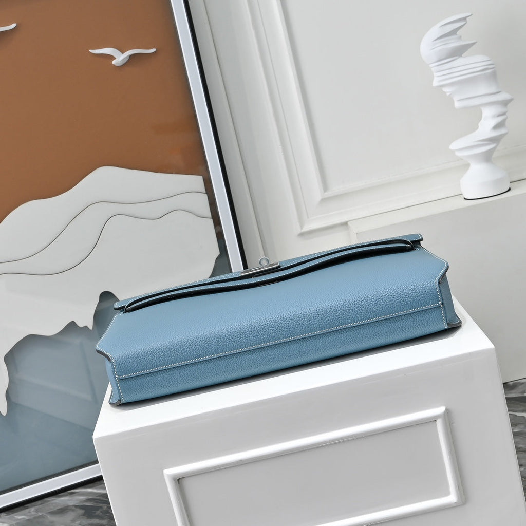 Hermès | Kelly Dépêche 36 | Togo Calfskin | Light Blue | Briefcase