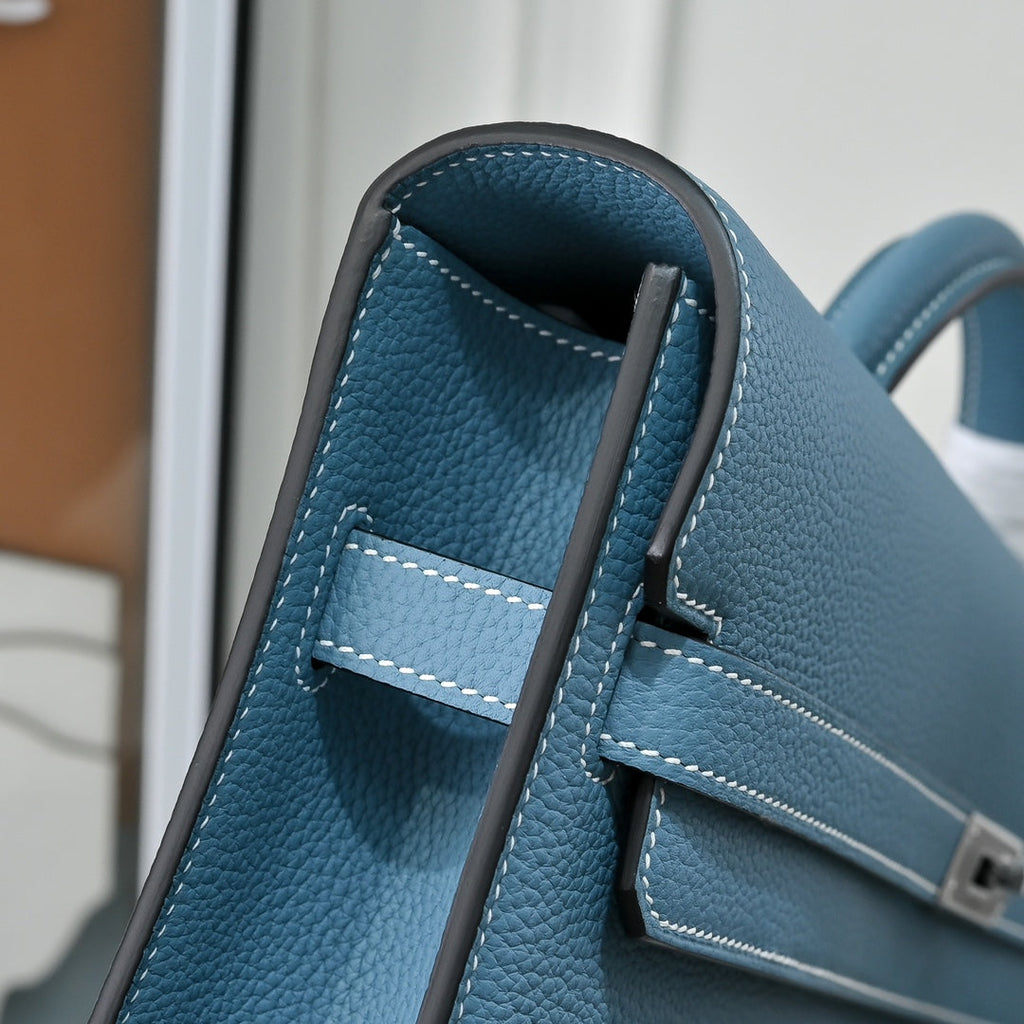 Hermès | Kelly Dépêche 36 | Togo Calfskin | Light Blue | Briefcase