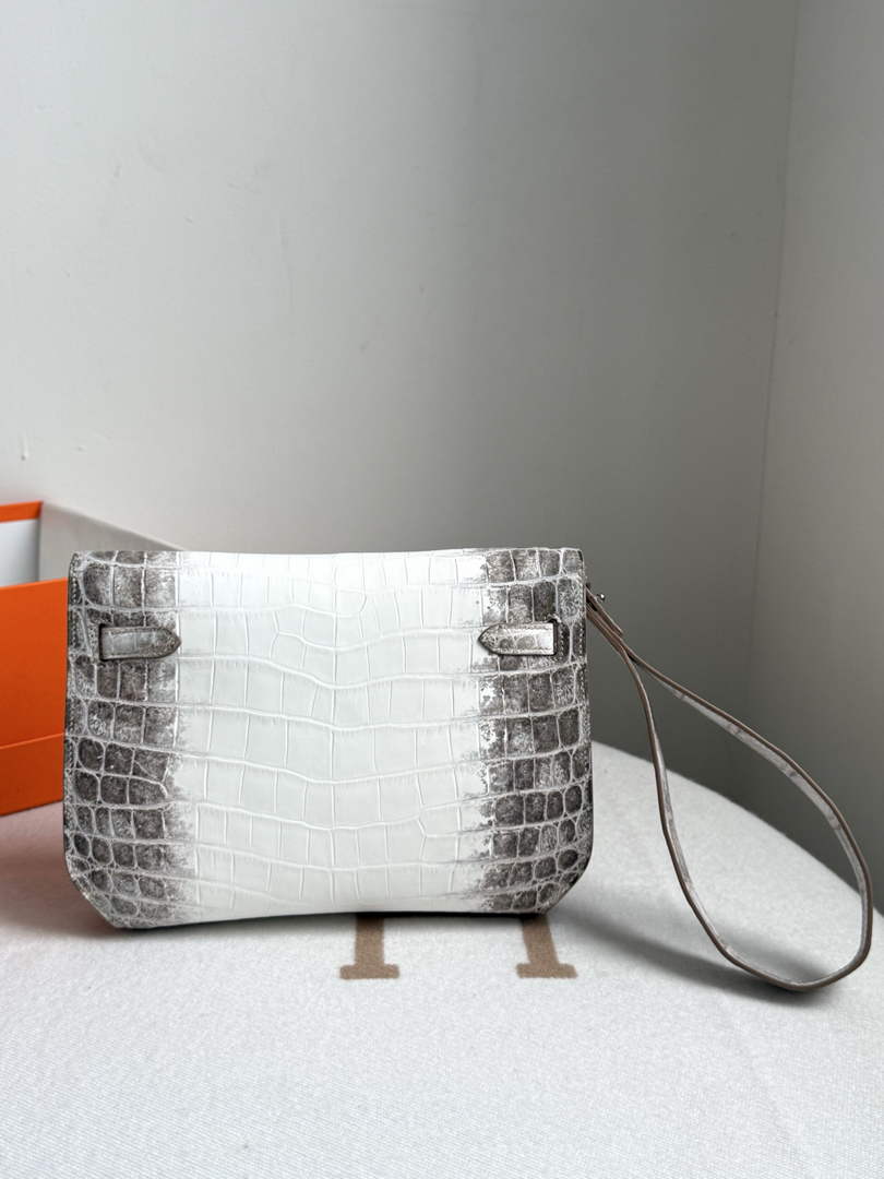 Hermès Kelly depeches 25 pouch Custom-made Crocodile Leather Beige - Default Title - View 2