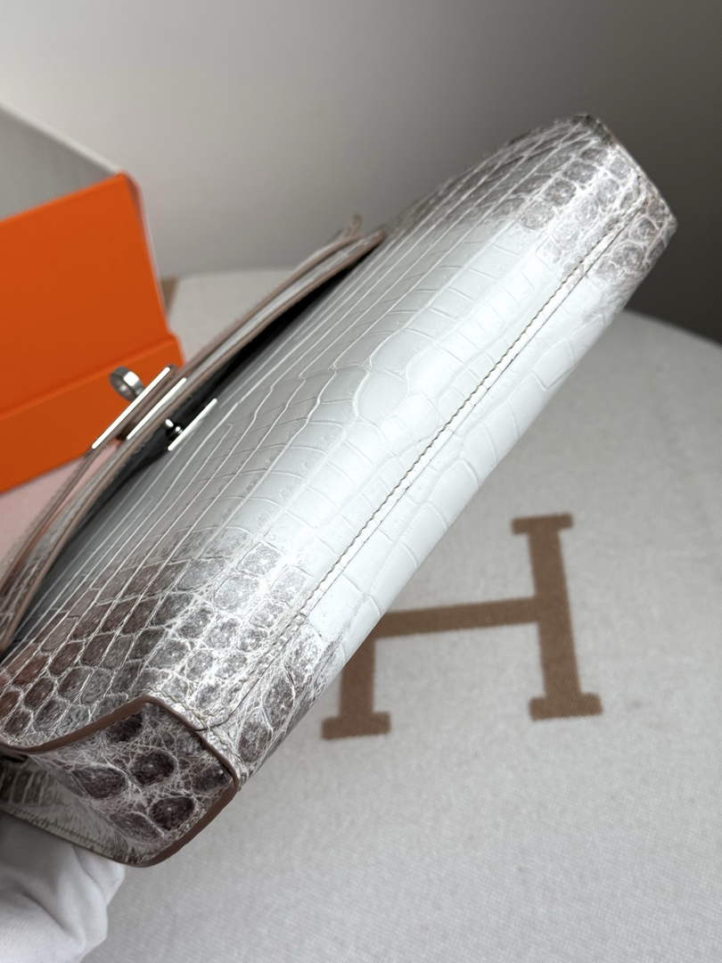 Hermès Kelly depeches 25 pouch Custom-made Crocodile Leather Beige - Default Title - View 4