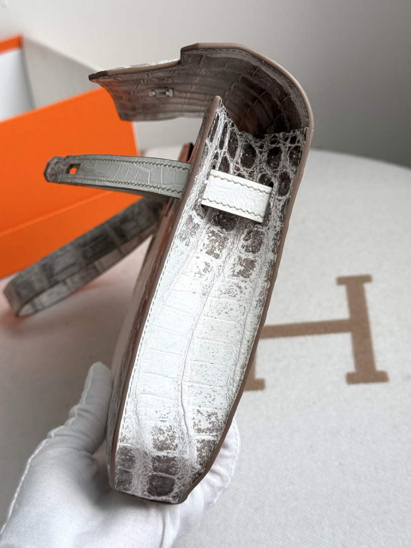 Hermès Kelly depeches 25 pouch Custom-made Crocodile Leather Beige - Default Title - View 6