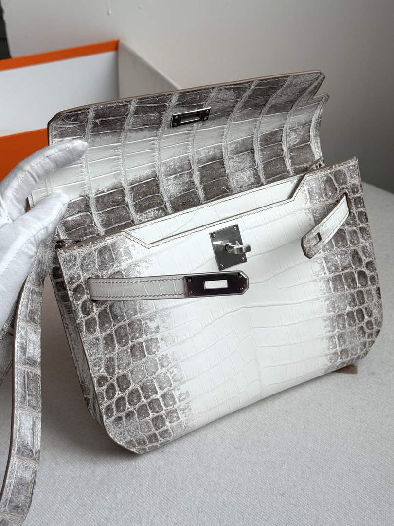 Hermès Kelly depeches 25 pouch Custom-made Crocodile Leather Beige - Default Title - View 7