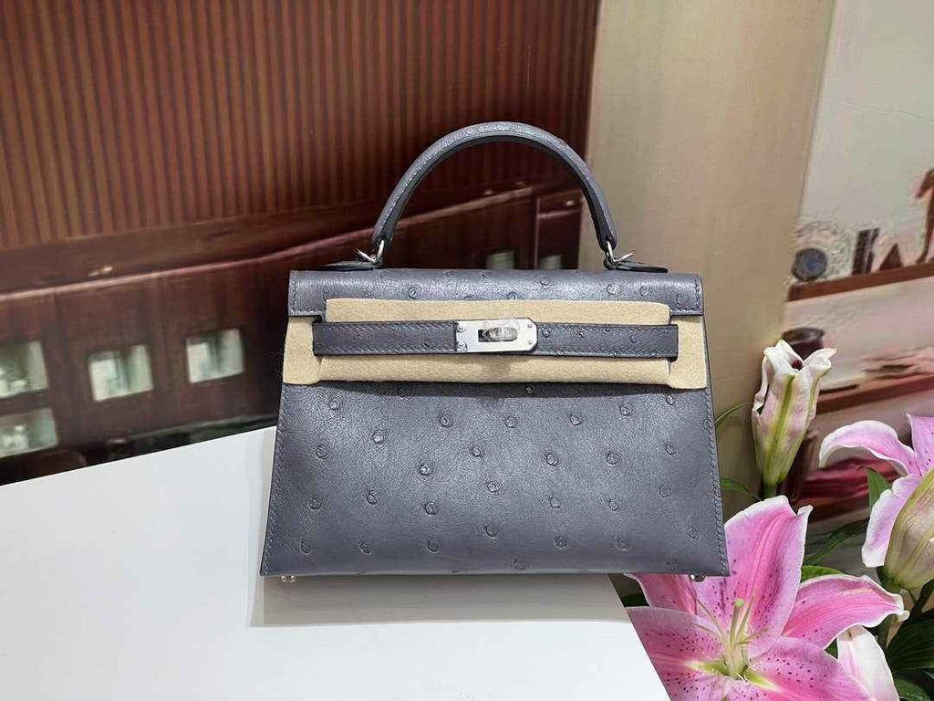 Hermès Kelly II Bag black Ostrich Leather