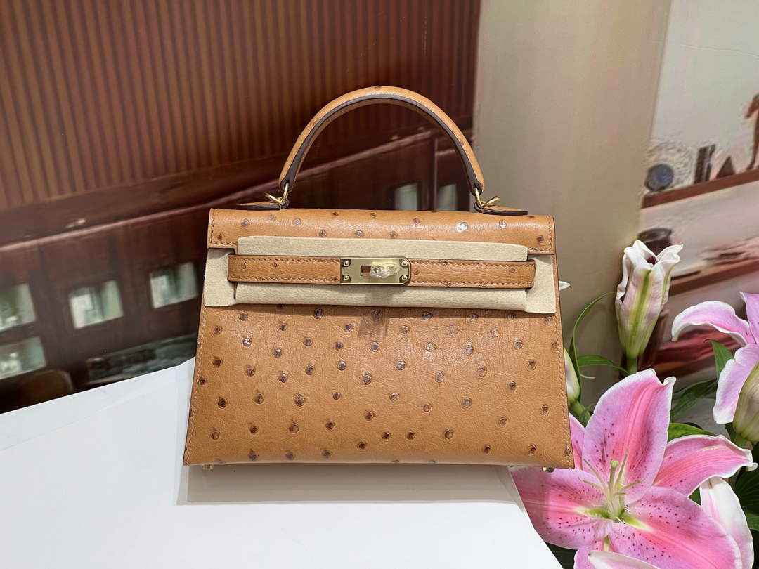 Hermès Kelly II Bag black Ostrich Leather
