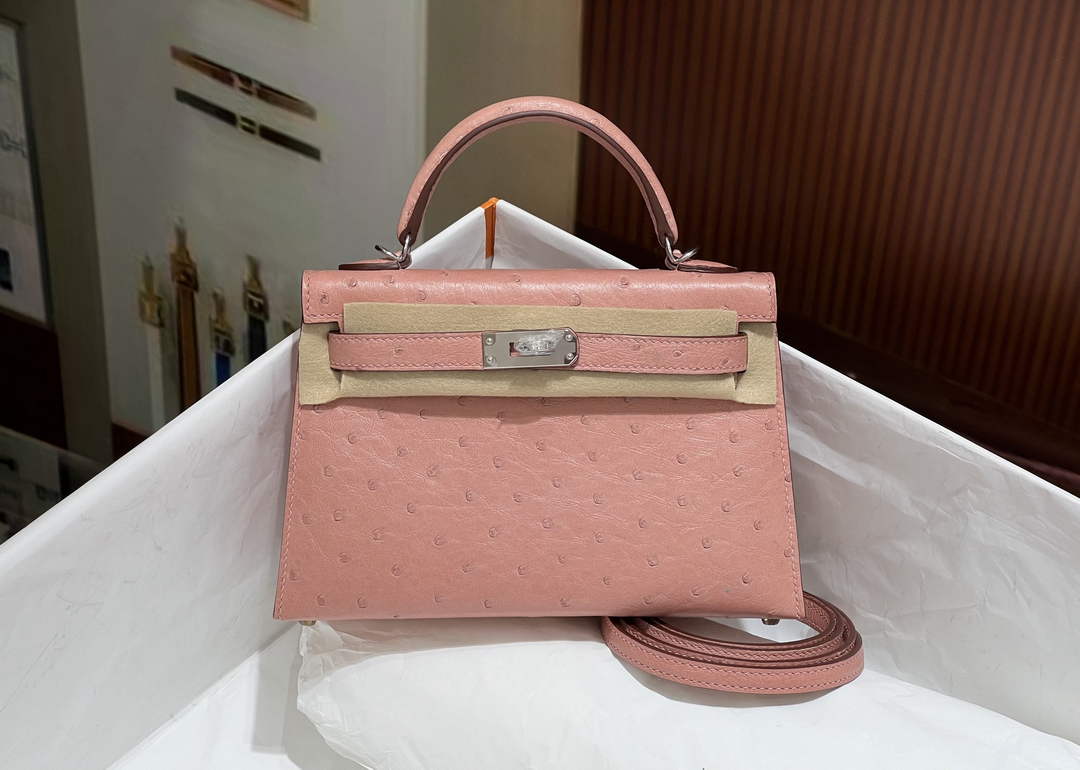 Hermès Kelly II Bag black Ostrich Leather
