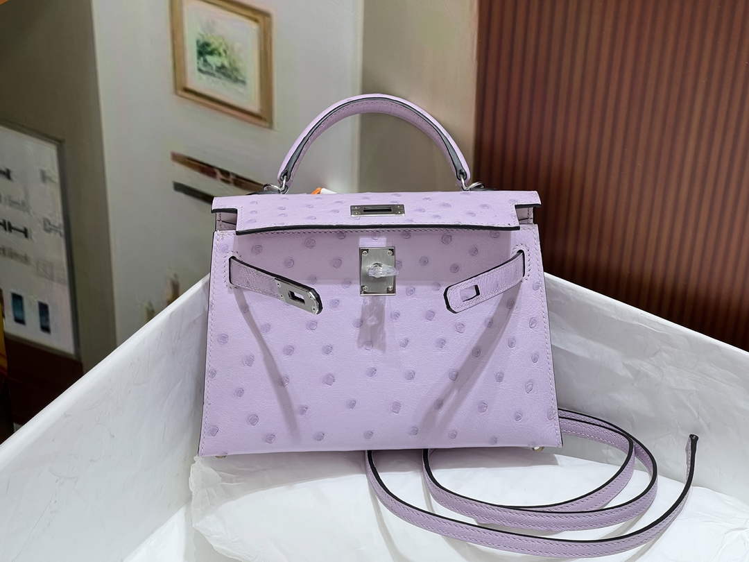 Hermès Kelly II Bag black Ostrich Leather