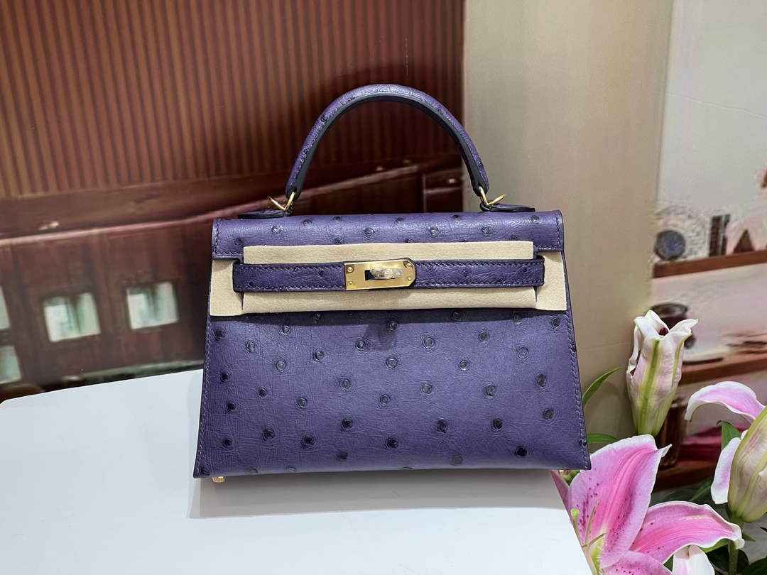 Hermès Kelly II Bag black Ostrich Leather