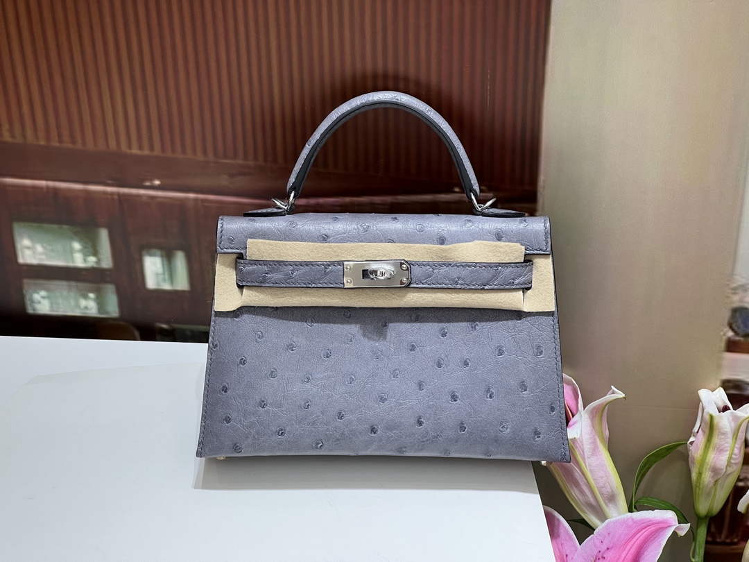Hermès Kelly II Bag black Ostrich Leather