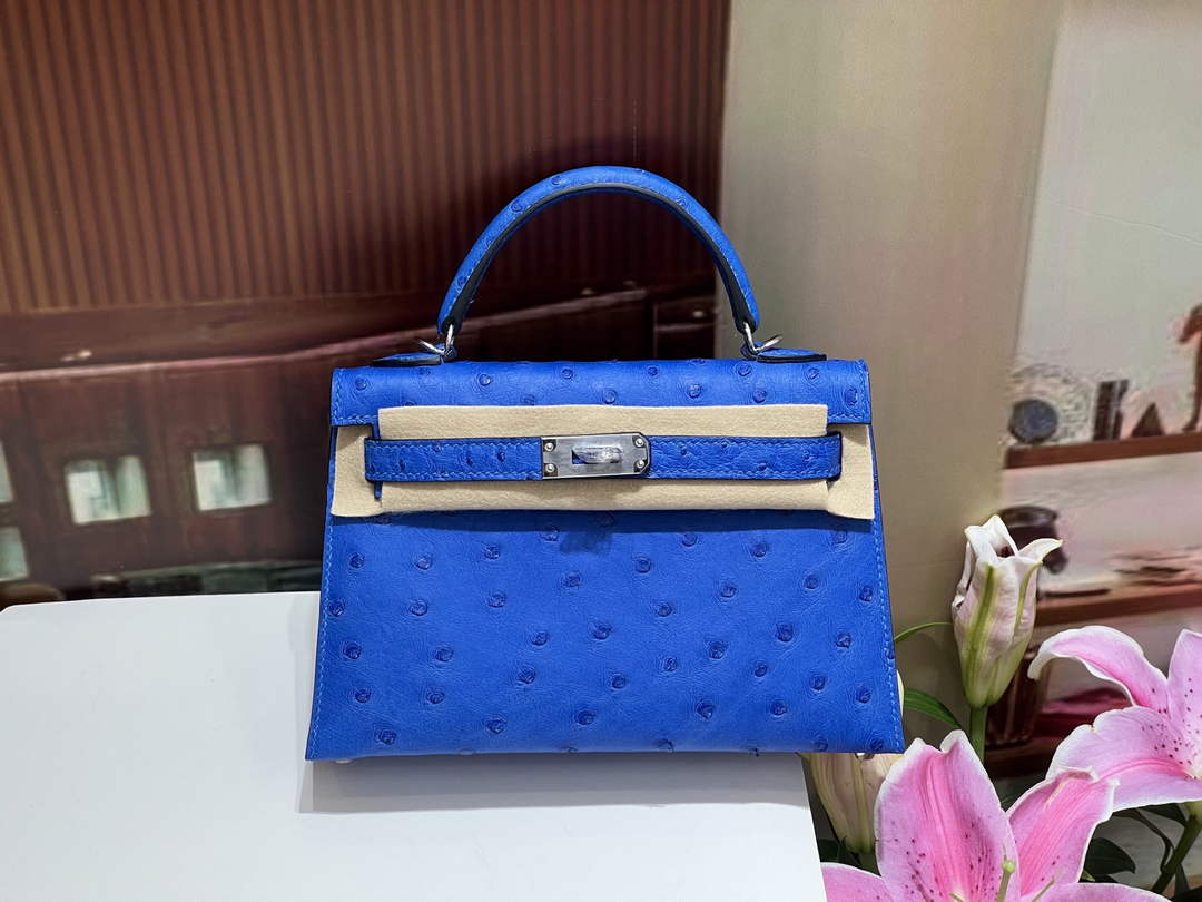 Hermès Kelly II Bag black Ostrich Leather