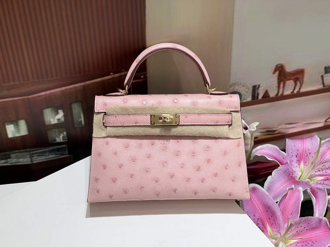 Hermès Kelly II Bag black Ostrich Leather