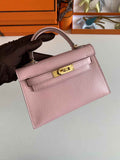 Hermès Kelly II Sellier Mini 2024 Goatskins Pink Leather Gold