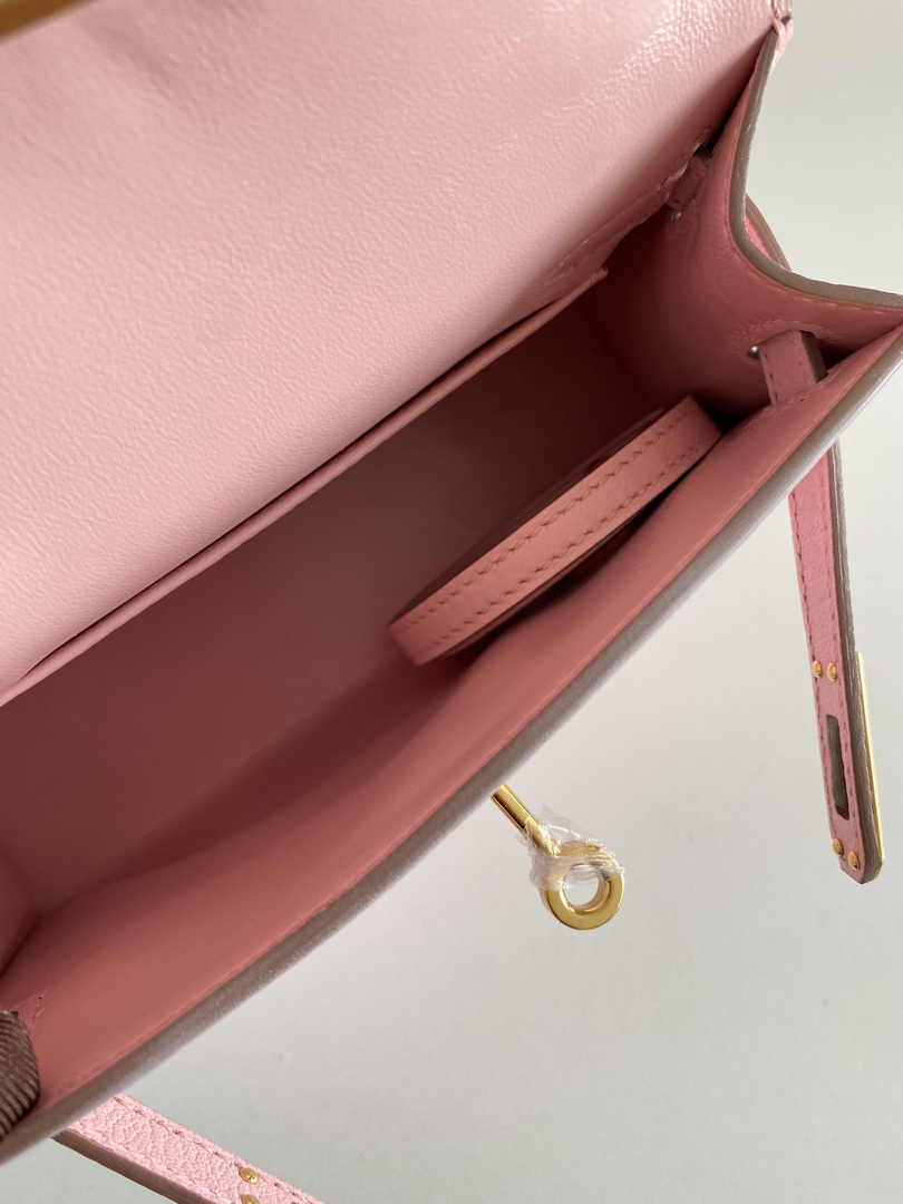 Hermès Kelly II Sellier Mini 2024 Goatskins Pink Leather Gold