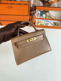 Hermès Kelly II Sellier Mini 2024 Light Brown Goatskins Leather Gold