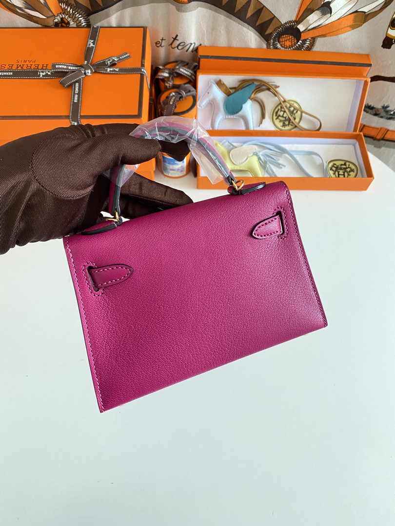 Hermès Kelly II Sellier Mini 2024 Purple Goatskins Leather Gold
