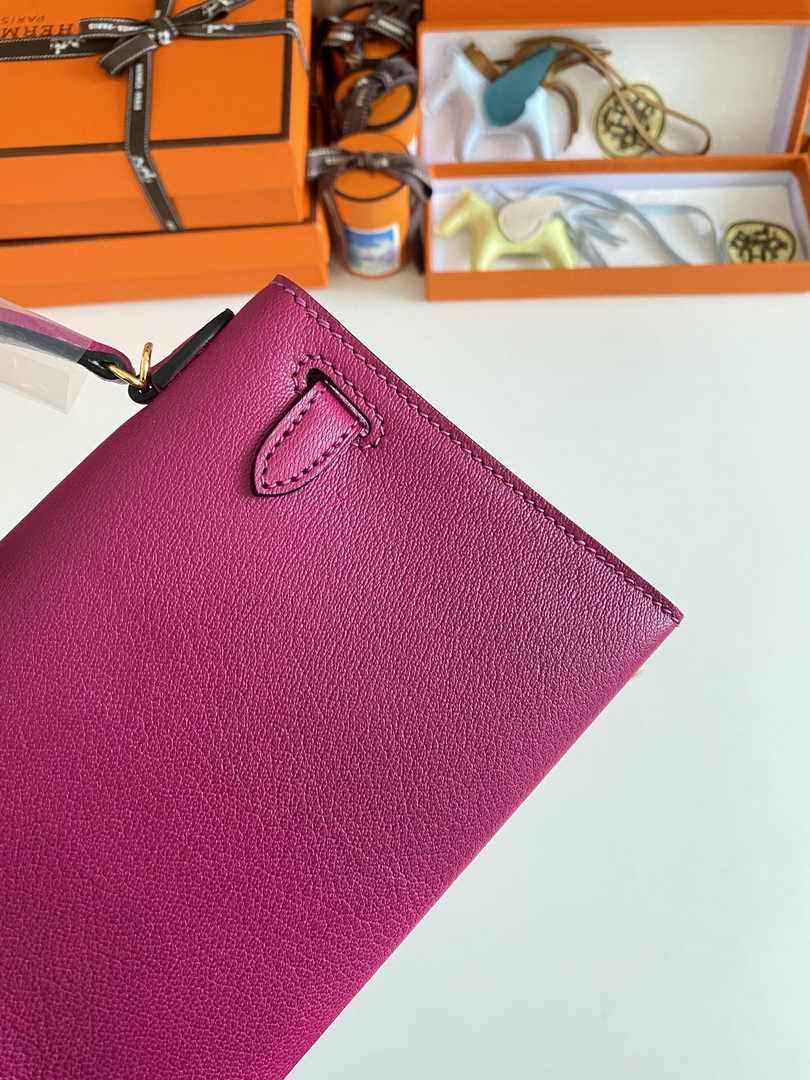 Hermès Kelly II Sellier Mini 2024 Purple Goatskins Leather Gold