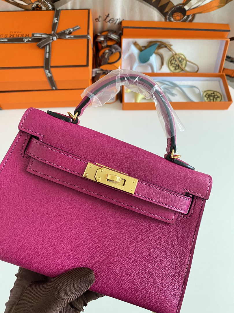 Hermès Kelly II Sellier Mini 2024 Purple Goatskins Leather Gold