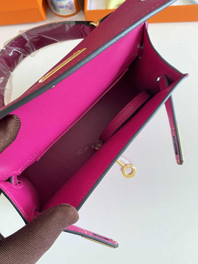 Hermès Kelly II Sellier Mini 2024 Purple Goatskins Leather Gold