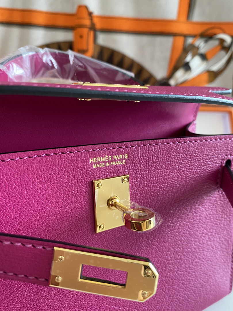 Hermès Kelly II Sellier Mini 2024 Purple Goatskins Leather Gold