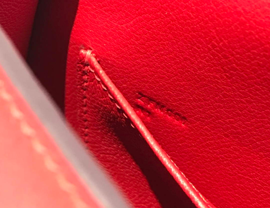 Hermes Kelly Mini II Bag 19 Gold Hardware with Epsom Red