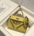 Hermes Kelly Mini II Bag 19 Gold Hardware with Epsom lemon yellow