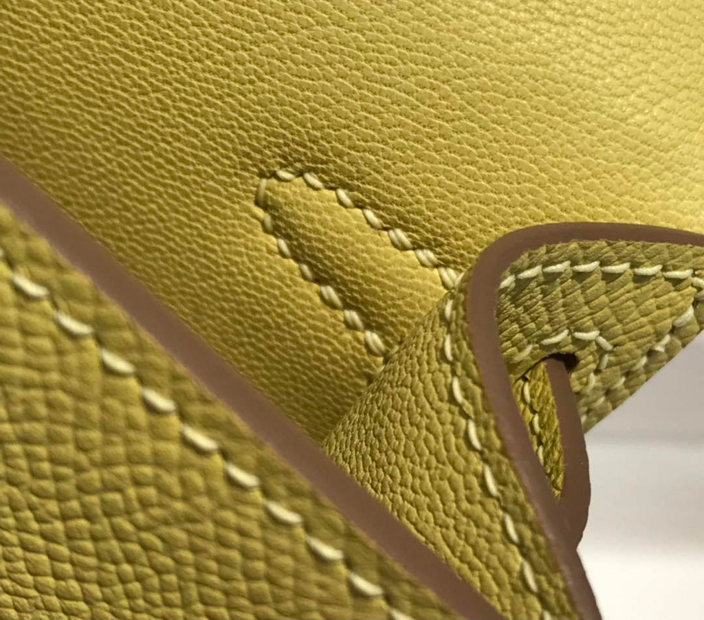 Hermes Kelly Mini II Bag 19 Gold Hardware with Epsom lemon yellow