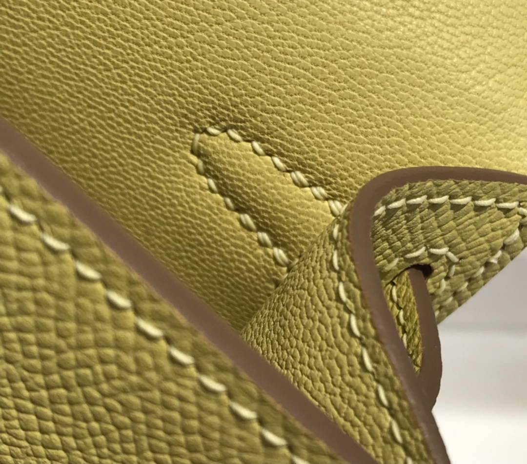 Hermes Kelly Mini II Bag 19 Gold Hardware with Epsom lemon yellow