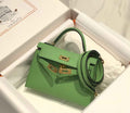 Hermes Kelly Mini II Bag 19 Gold Hardware with Epsom Light Green