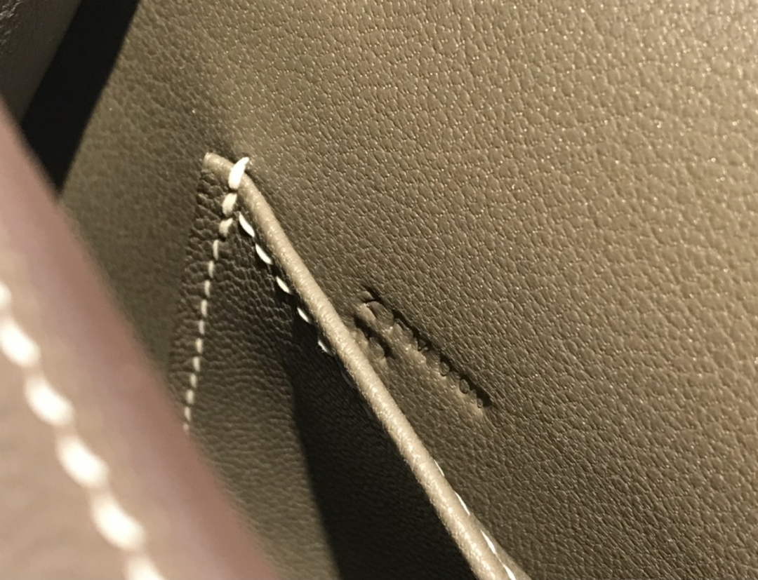Hermes Kelly Mini II Bag 19 Silver Hardware with Epsom dark Gray