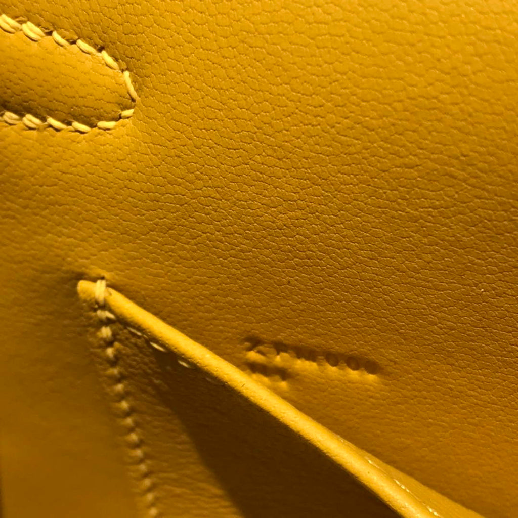 Hermes Kelly Mini II Bag 19 Gold Hardware with Epsom Yellow
