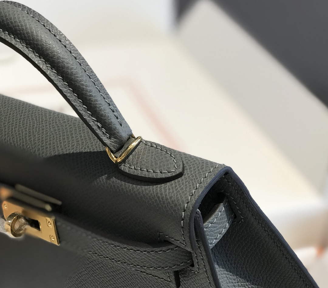Hermes Kelly Mini II Bag 19 Gold Hardware with Epsom Dark Green
