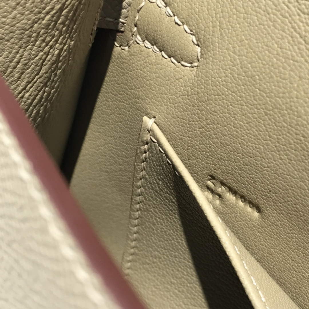 Hermes Kelly Mini II Bag 19 Gold Hardware with Epsom Clothing Gray
