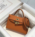 Hermes Kelly Mini II Bag 19 Gold Hardware with Epsom Orange
