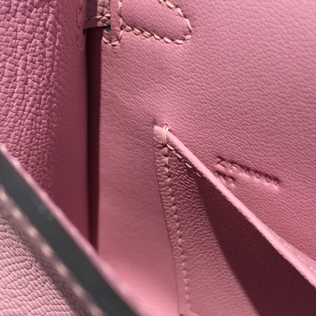 Hermes Kelly Mini II Bag 19 Gold Hardware with Epsom light Pink
