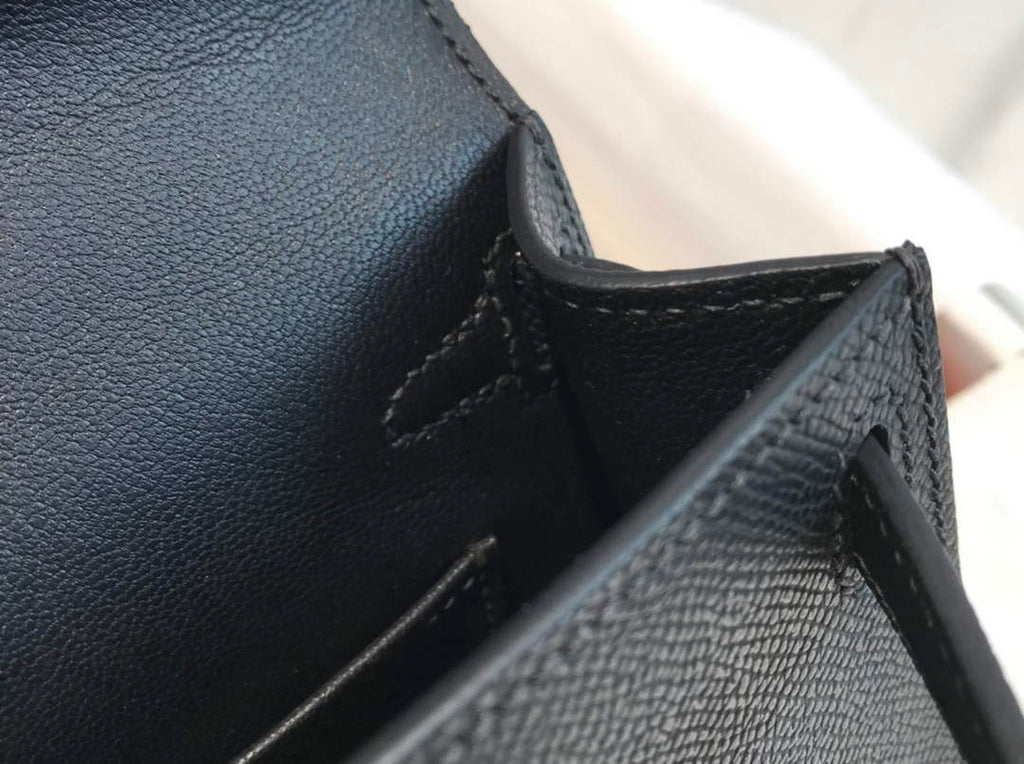 Hermes Kelly Mini II Bag 19 Gold Hardware with Epsom Black