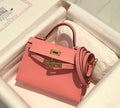 Hermes Kelly Mini II Bag 19 Gold Hardware with Epsom Pink leather
