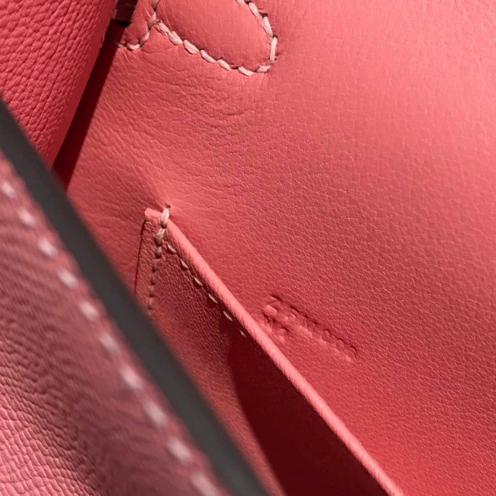 Hermes Kelly Mini II Bag 19 Gold Hardware with Epsom Pink leather
