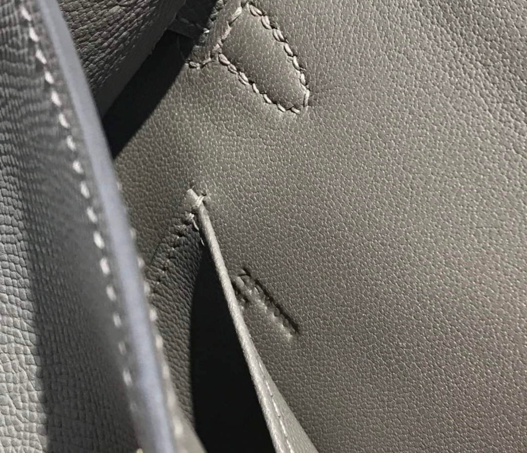 Hermes Kelly Mini II Bag 19 Gold Hardware with Epsom Dark Gray Leather