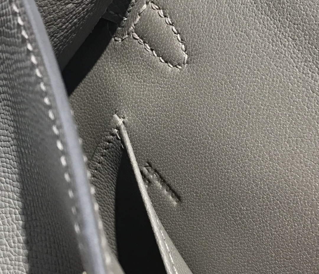 Hermes Kelly Mini II Bag 19 Gold Hardware with Epsom Dark Gray Leather