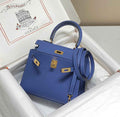Hermes Kelly Mini II Bag 20 Blue Epsom with Gold Hardware