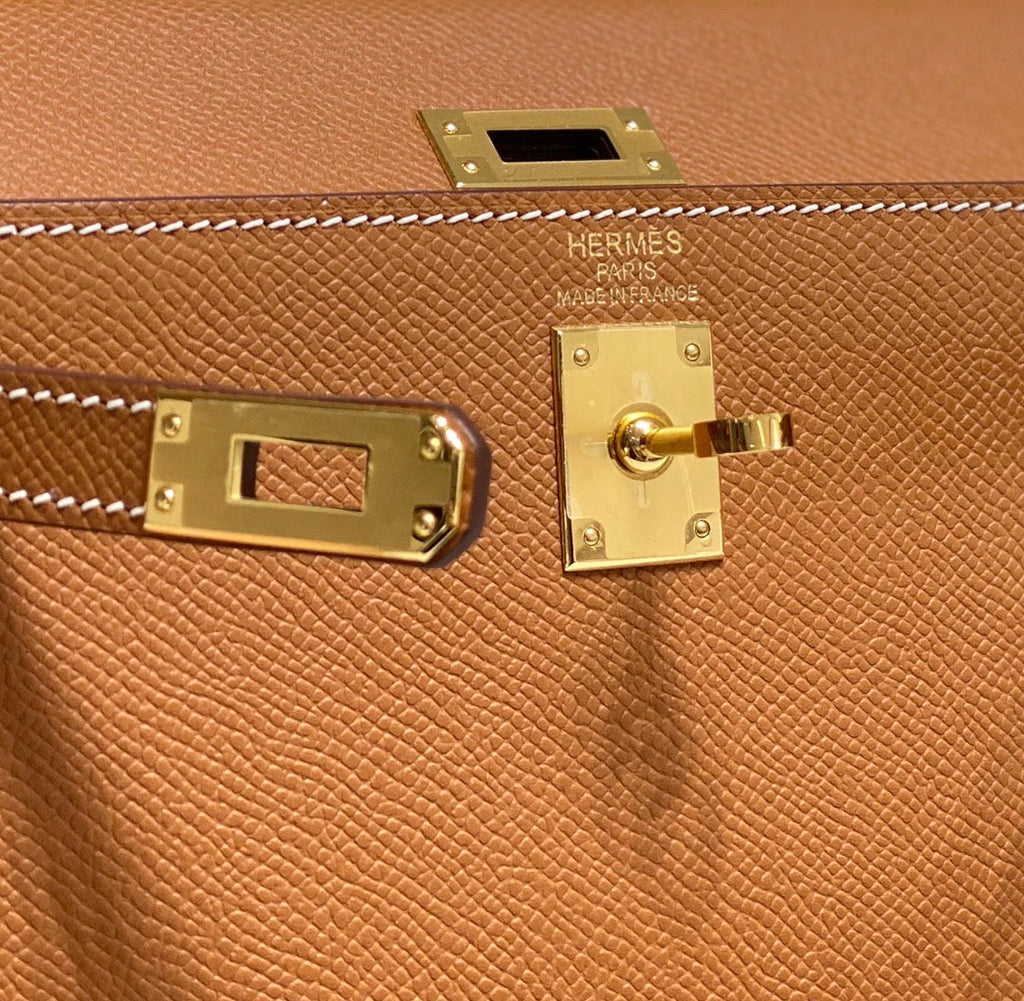 Hermes Kelly Mini II Bag 20 Camel Epsom with Gold Hardware