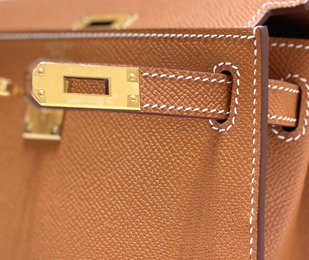 Hermes Kelly Mini II Bag 20 Camel Epsom with Gold Hardware