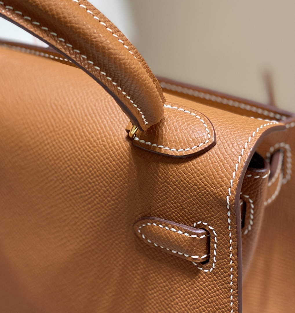 Hermes Kelly Mini II Bag 20 Camel Epsom with Gold Hardware