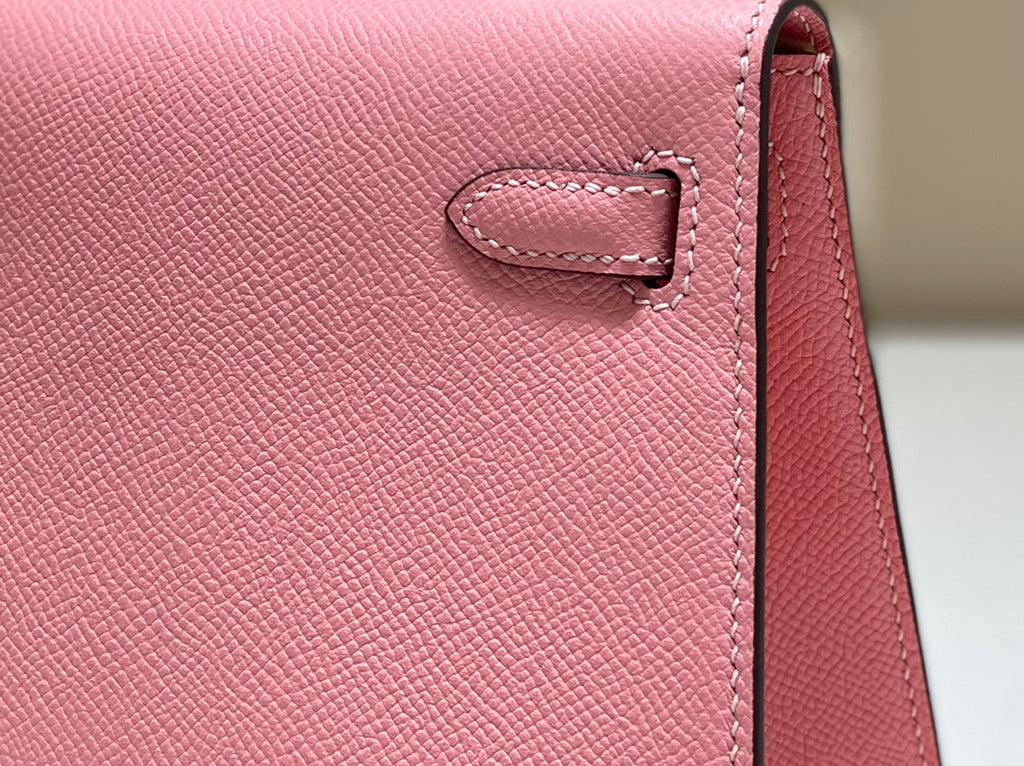 Hermes Kelly Mini II Bag 20 Light Pink Epsom with Gold Hardware